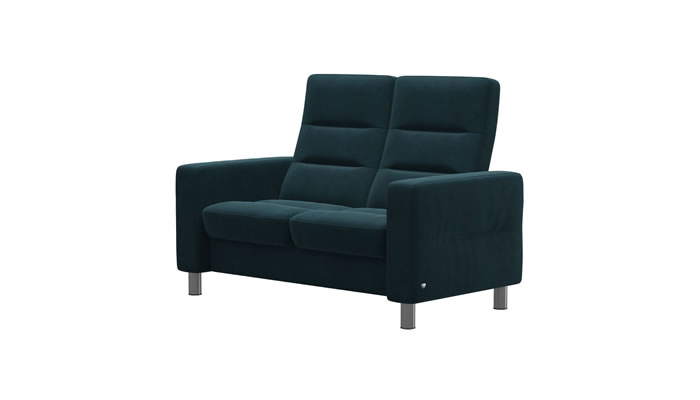 Stressless Wave 2 Seater Sofa in Begonia Petrol Fabric
